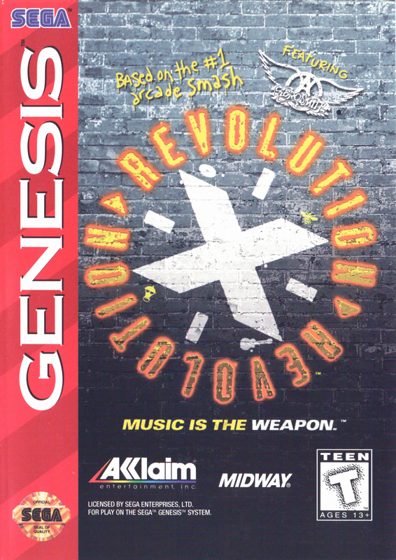 Revolution X box art for Sega Genesis